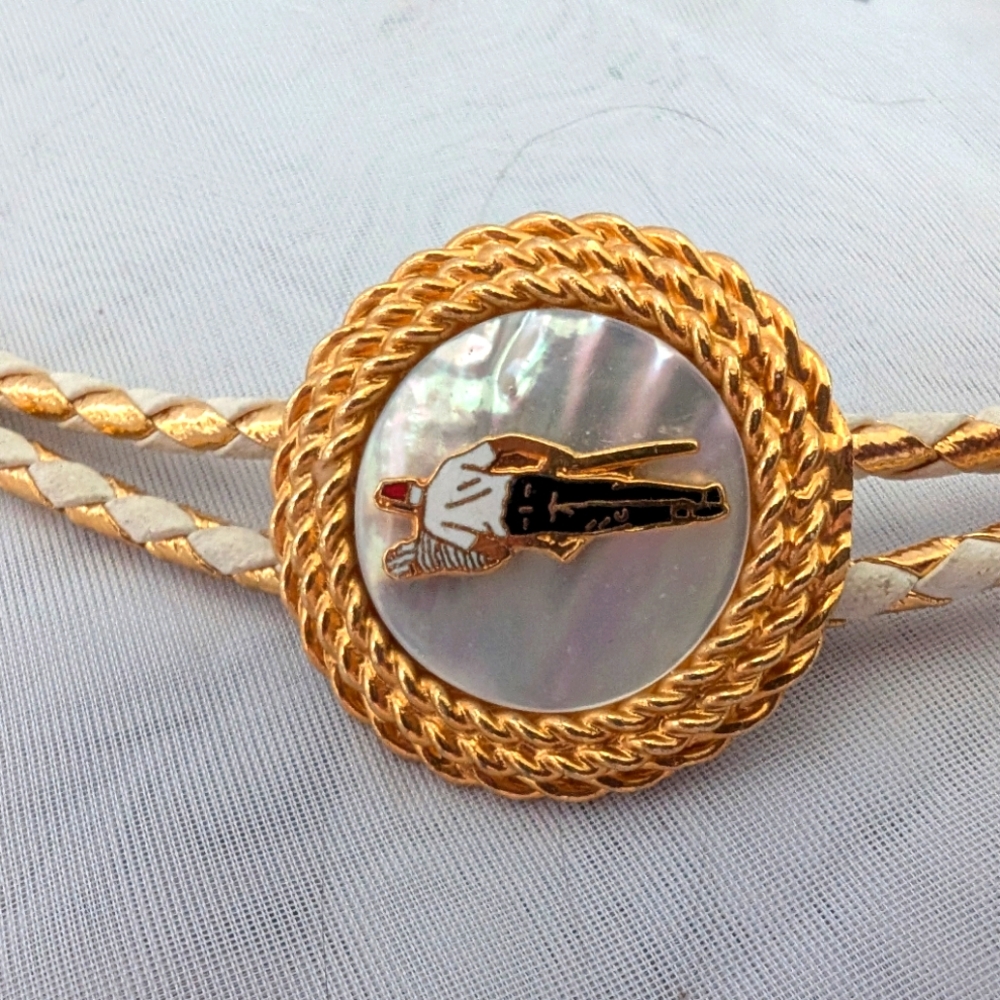 Shriners Bolo Neck Tie with Mother Of Pearl